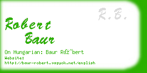 robert baur business card